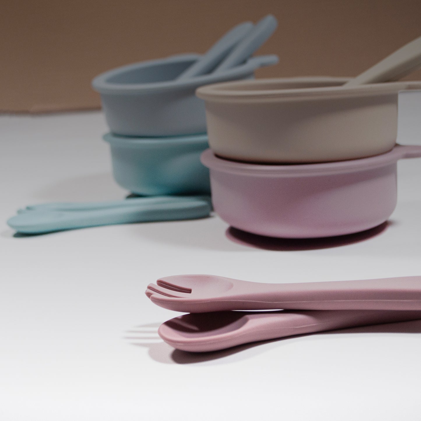 Silicone 4 piece Feeding Set