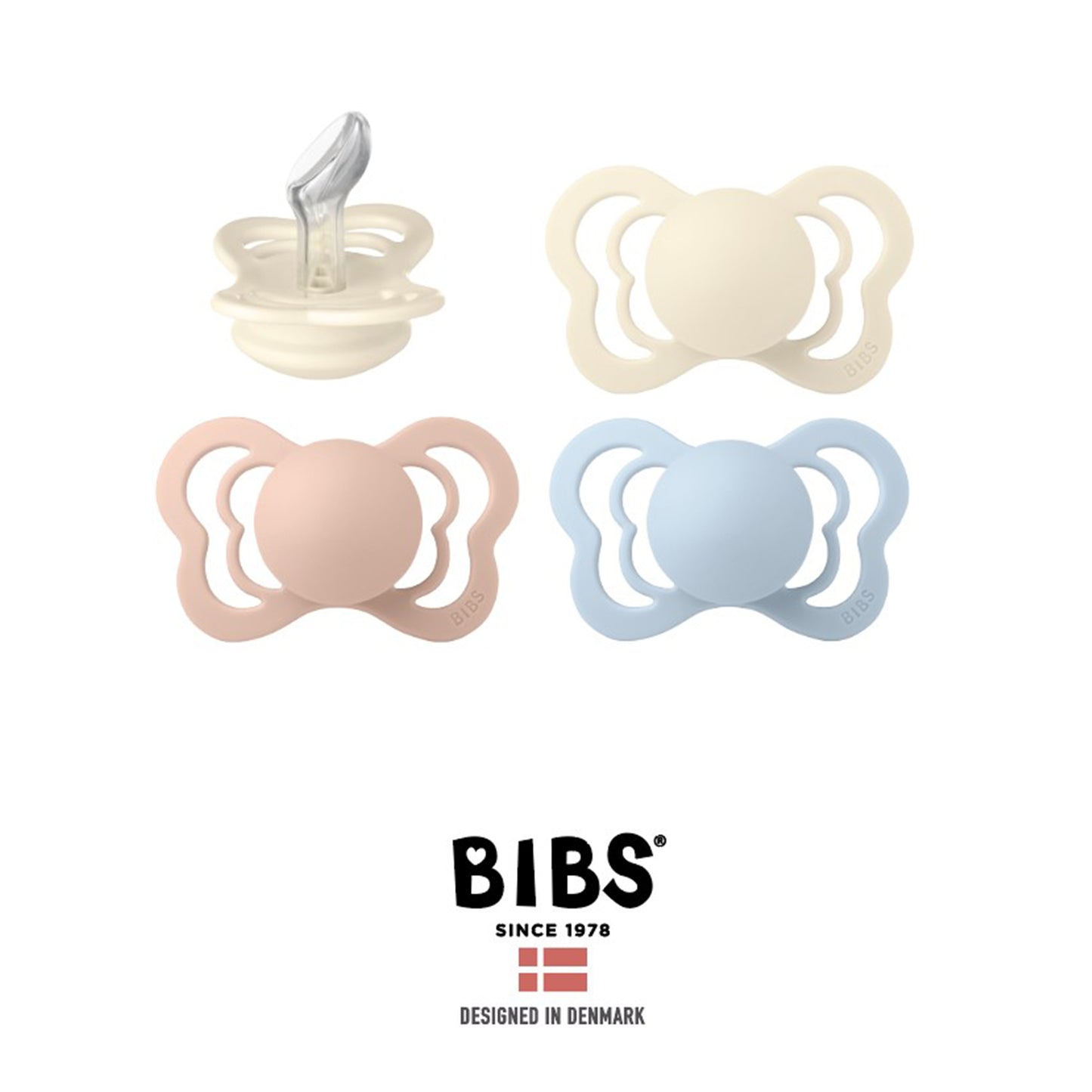 BIBS COUTURE Personalised *2-PACK* Heart Font