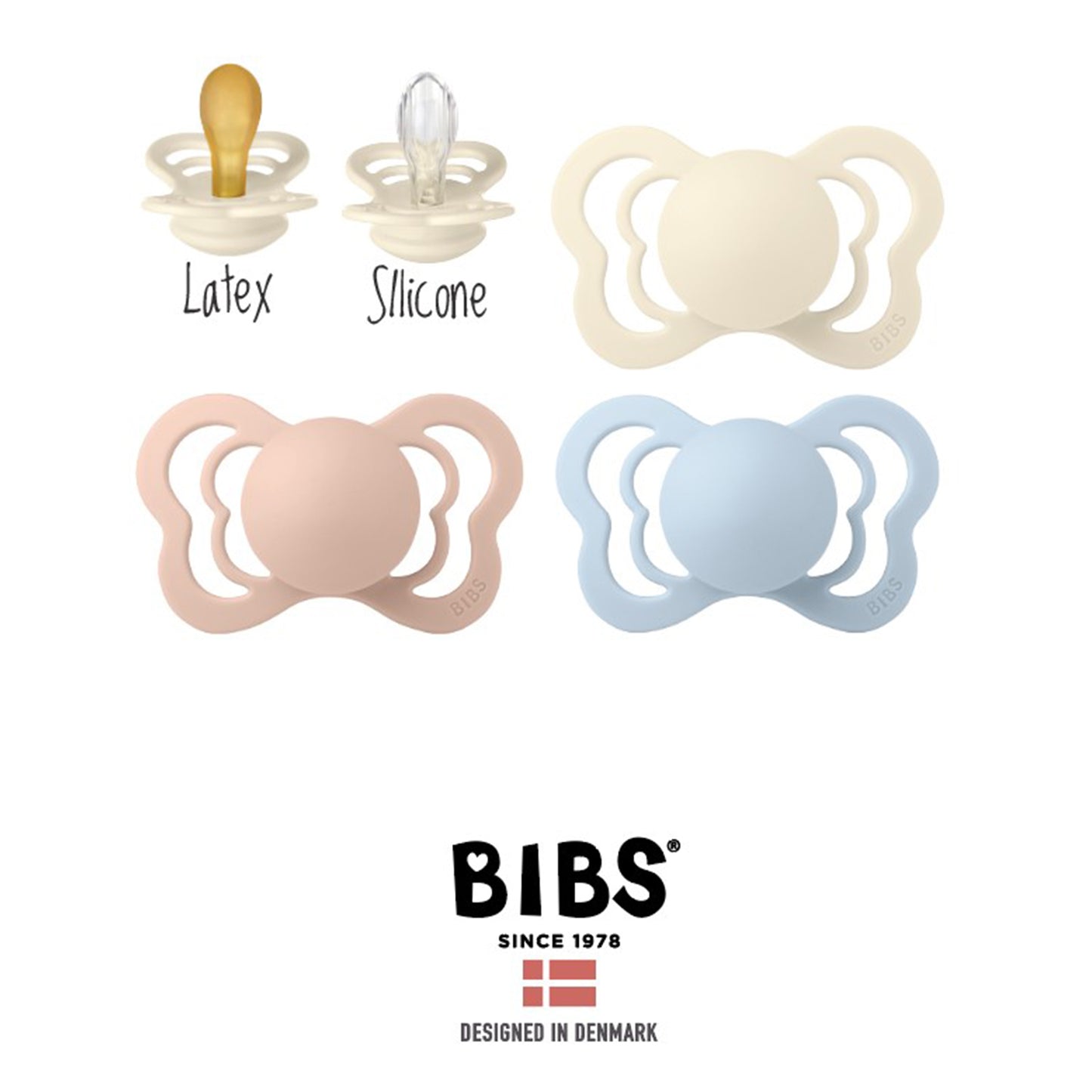 BIBS SUPREME Personalised *2-PACK* Font 1