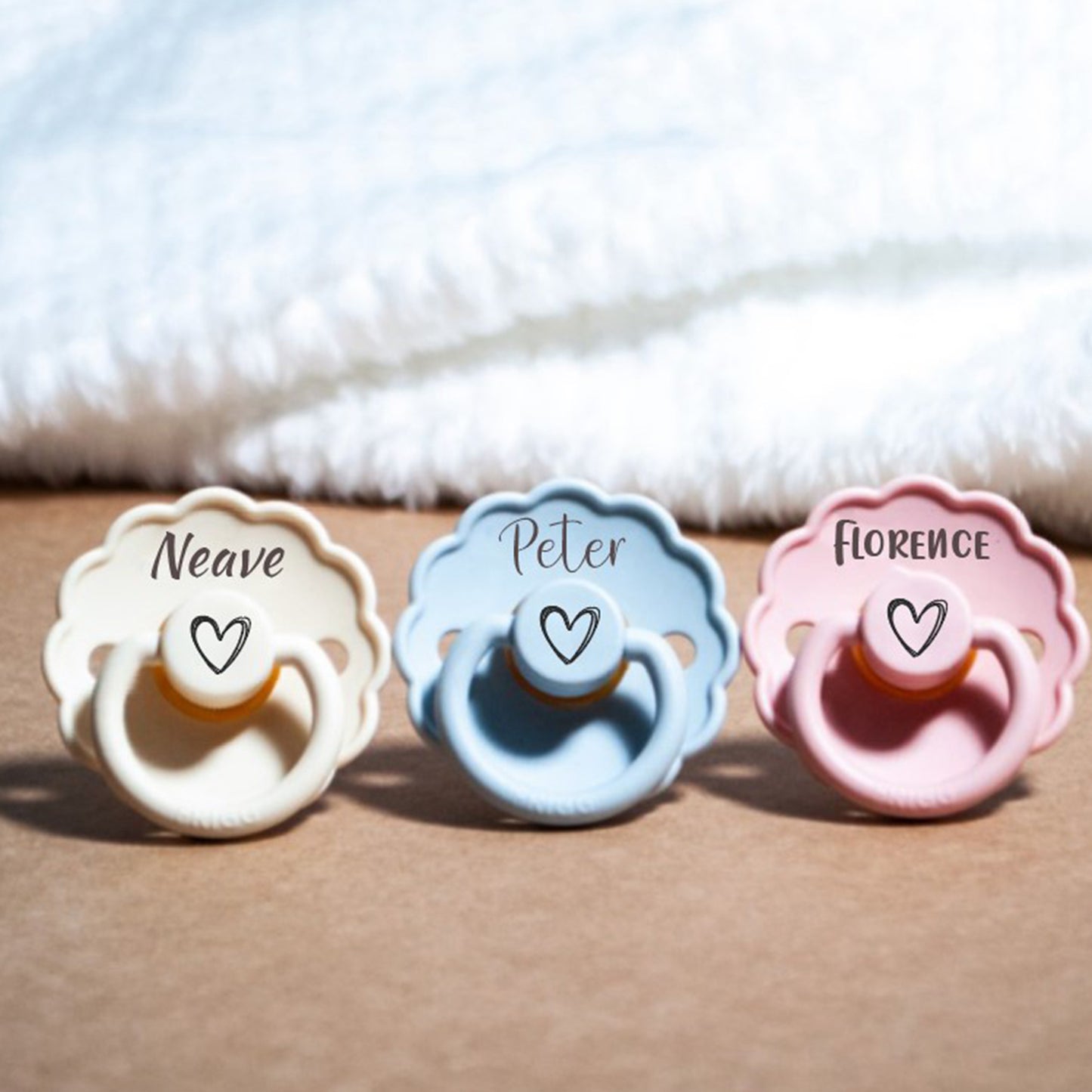FRIGG Personalised *2-PACK* Name & Heart Dummy