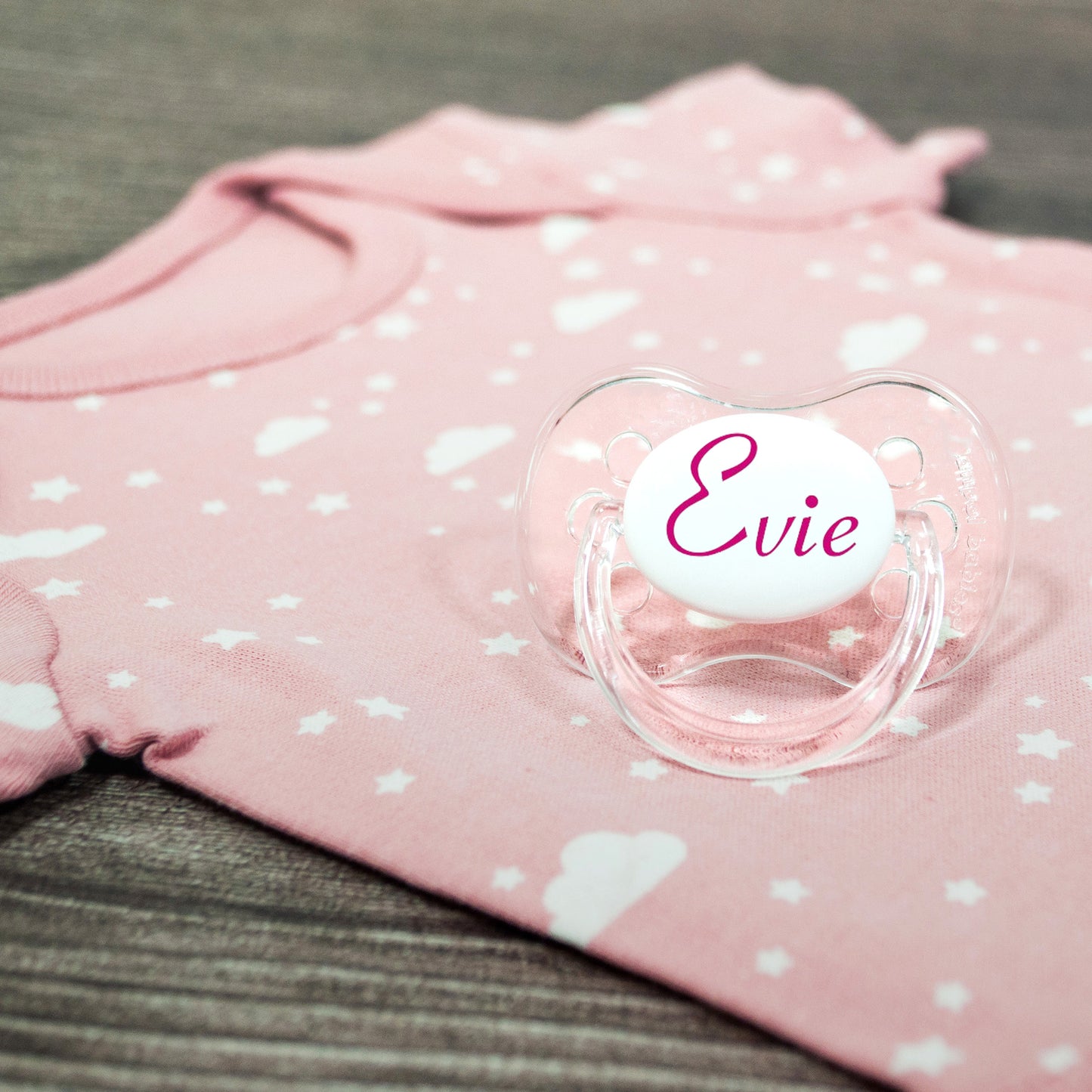 Connecticut pink text personalised dummy