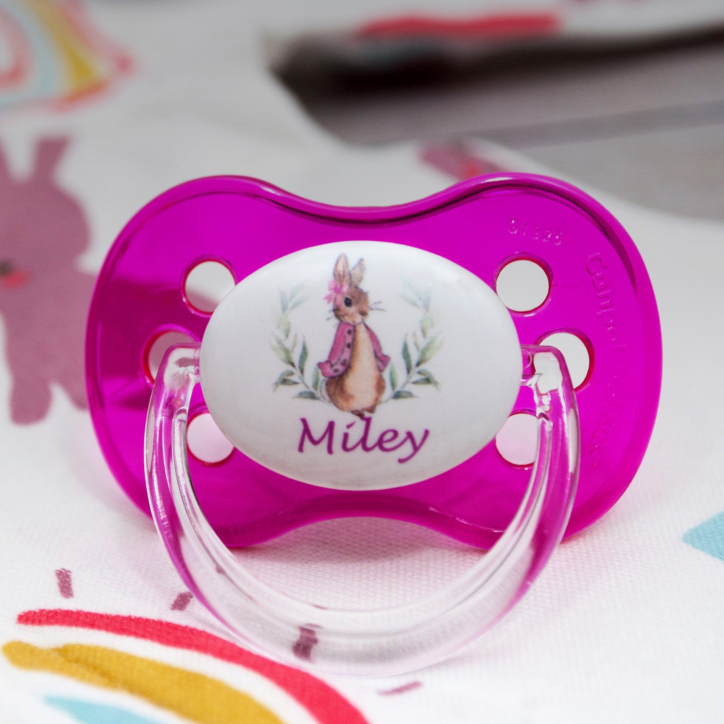 Pink Rabbit dummy TWIN PACK